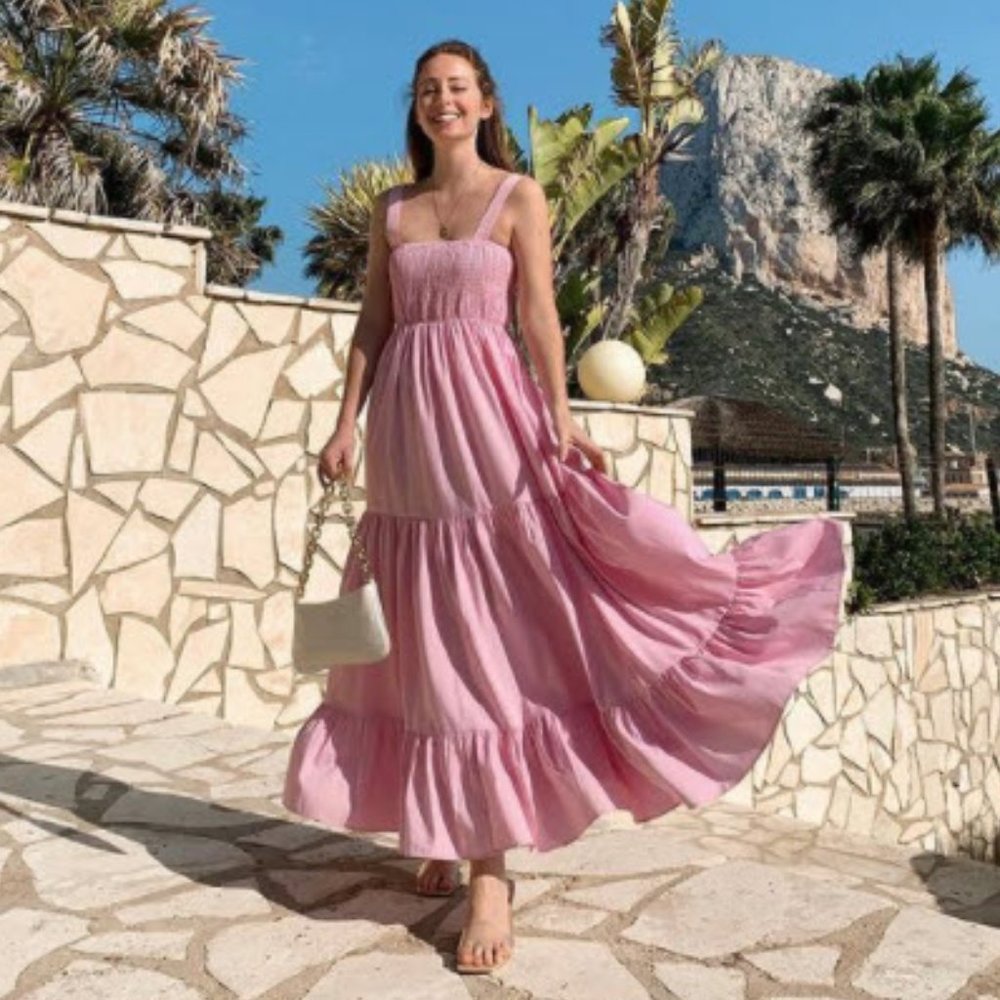 NWT 💜ZARA💜 POPLIN MIDI DRESS SIZE L